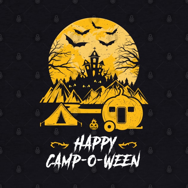 Happy Camp-O-Ween Campoween Funny Camping Halloween by trendingoriginals